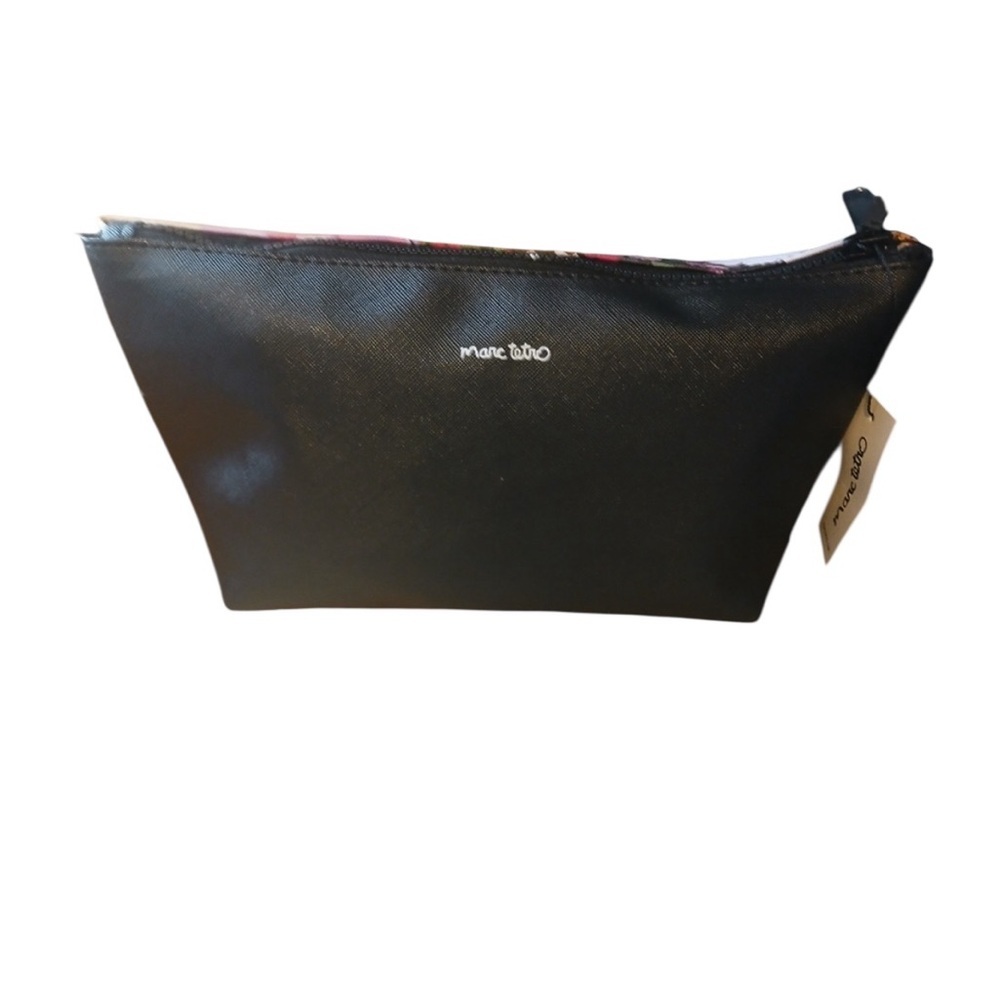 NWT Marc Tetro Floral Dog Cosmetic Case Makeup Bag - Picture 8 of 9